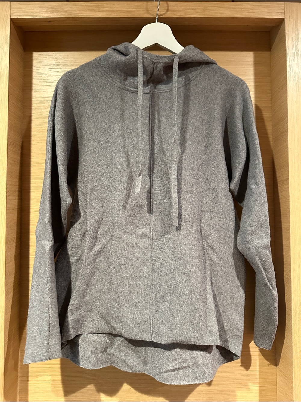 Quince Light Gray Hooded Sweater
